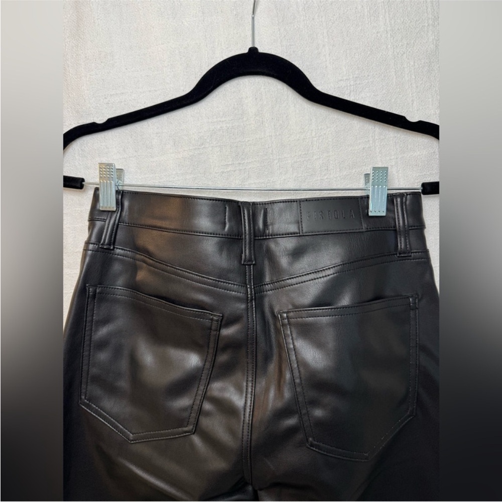 Pistola Black Cropped Vegan Leather Pants - Picture 7 of 10